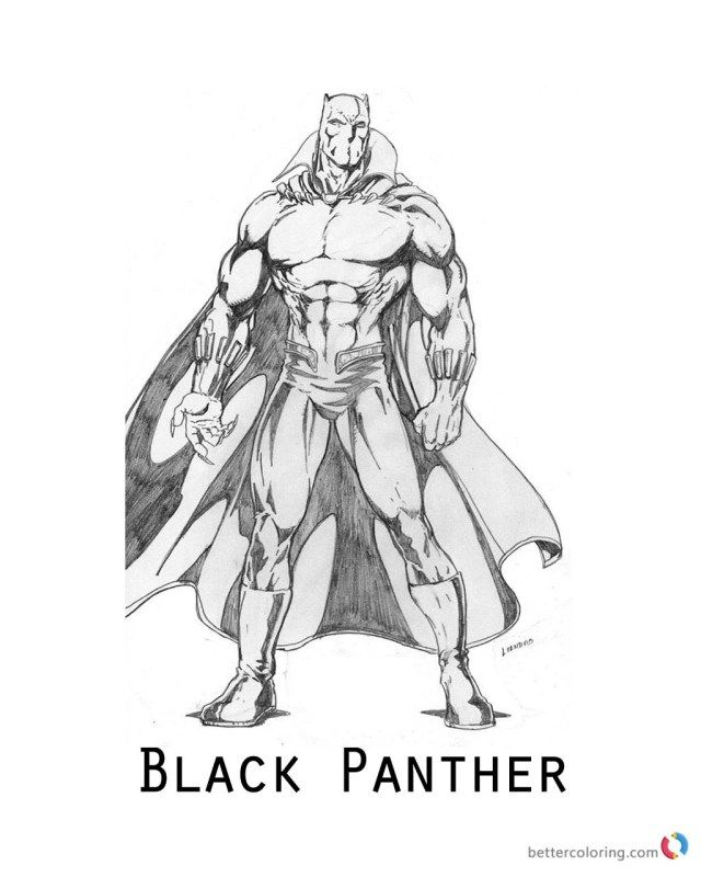 Brilliant photo of black panther coloring pages