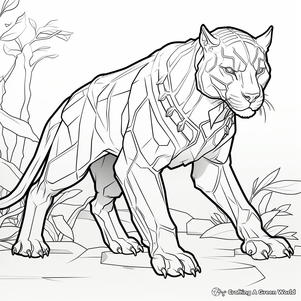 Black panther animal coloring pages