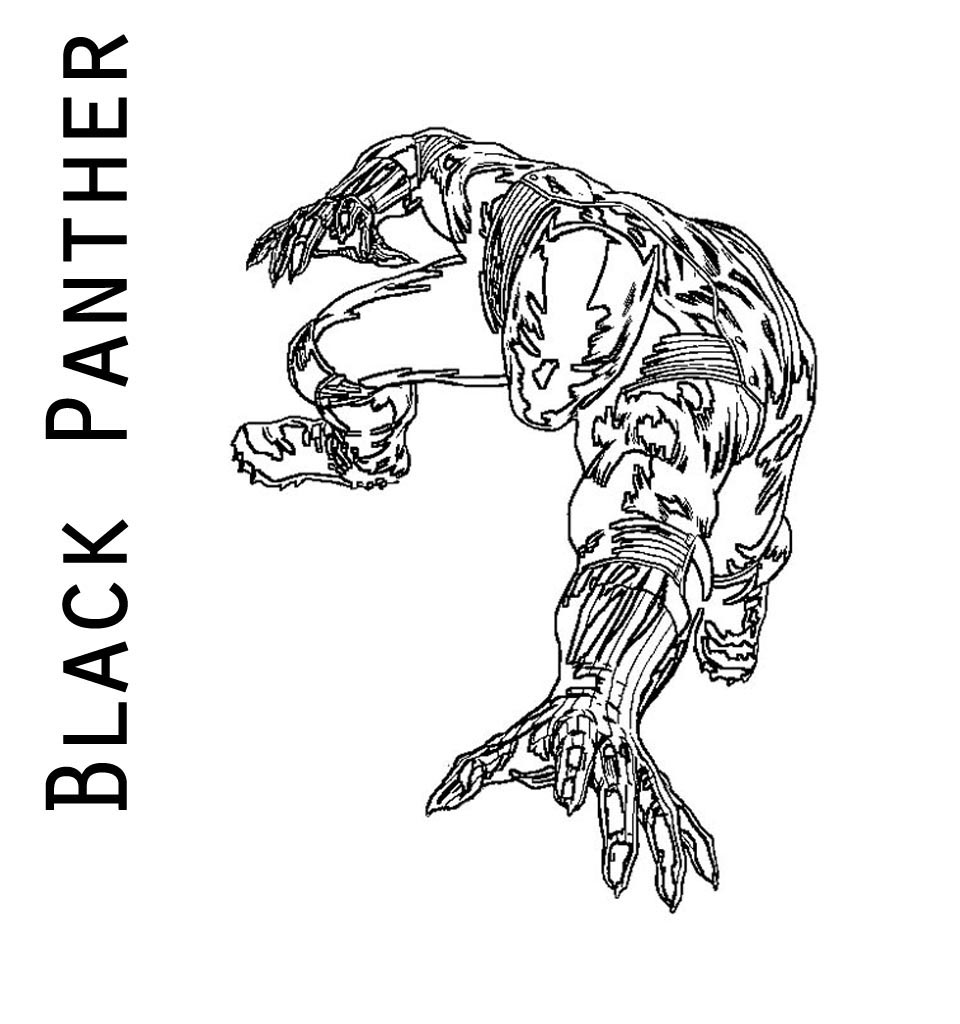 Black panther coloring pages