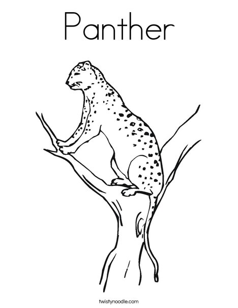 Panther coloring page