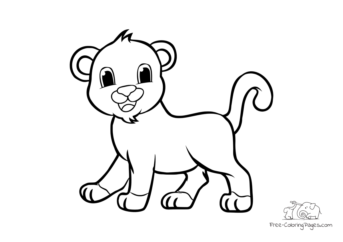 Coloring page walking panther