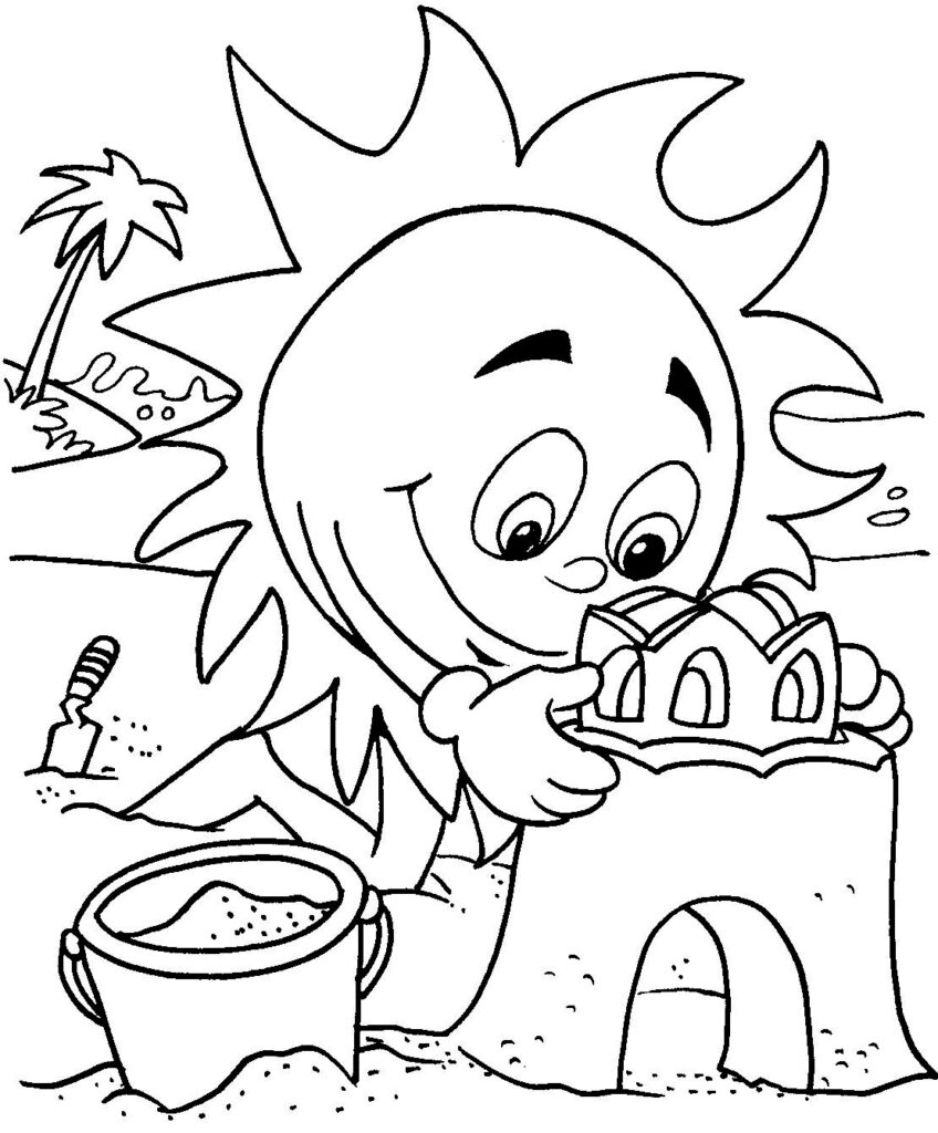 Beach coloring pages