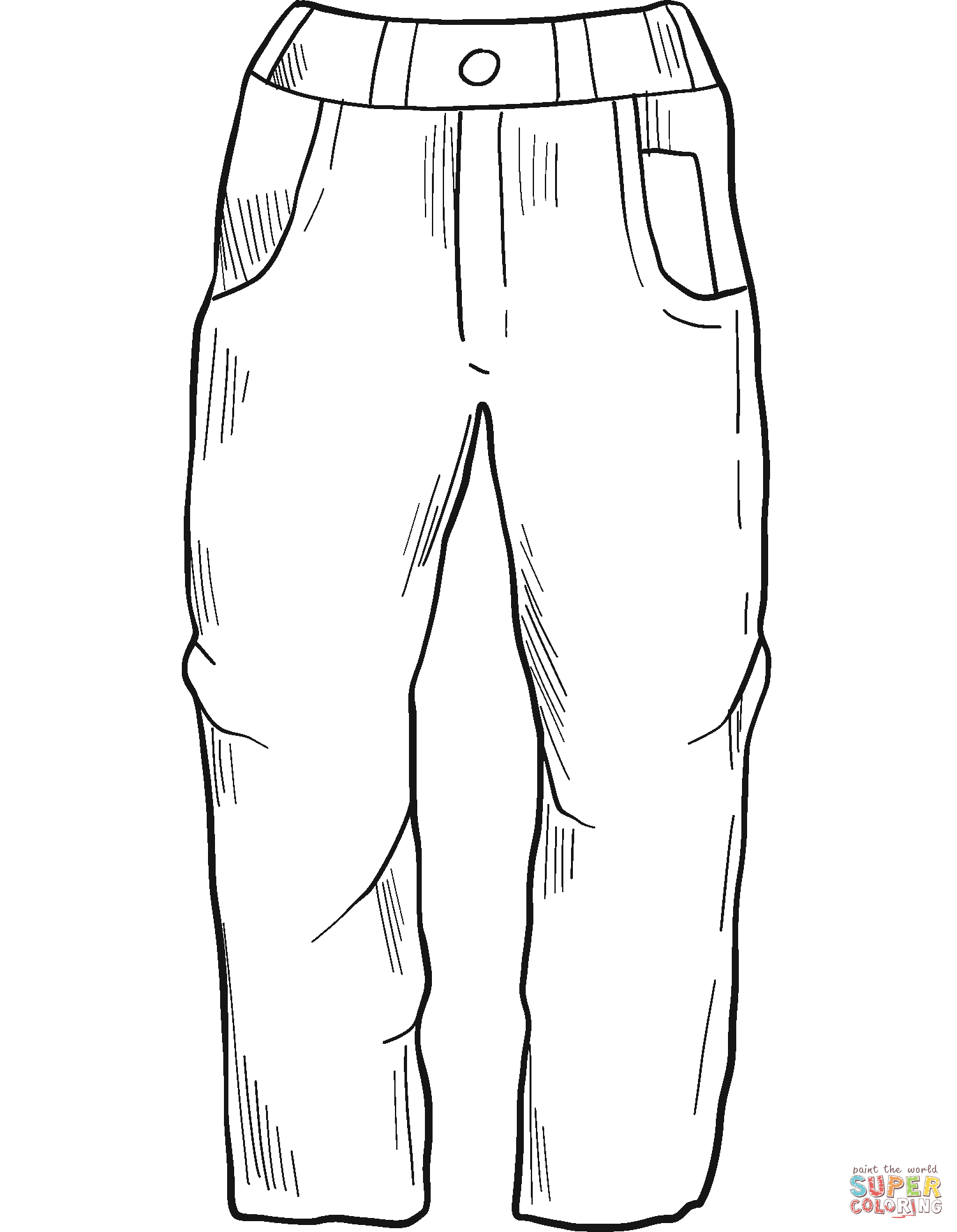 Jeans coloring page free printable coloring pages