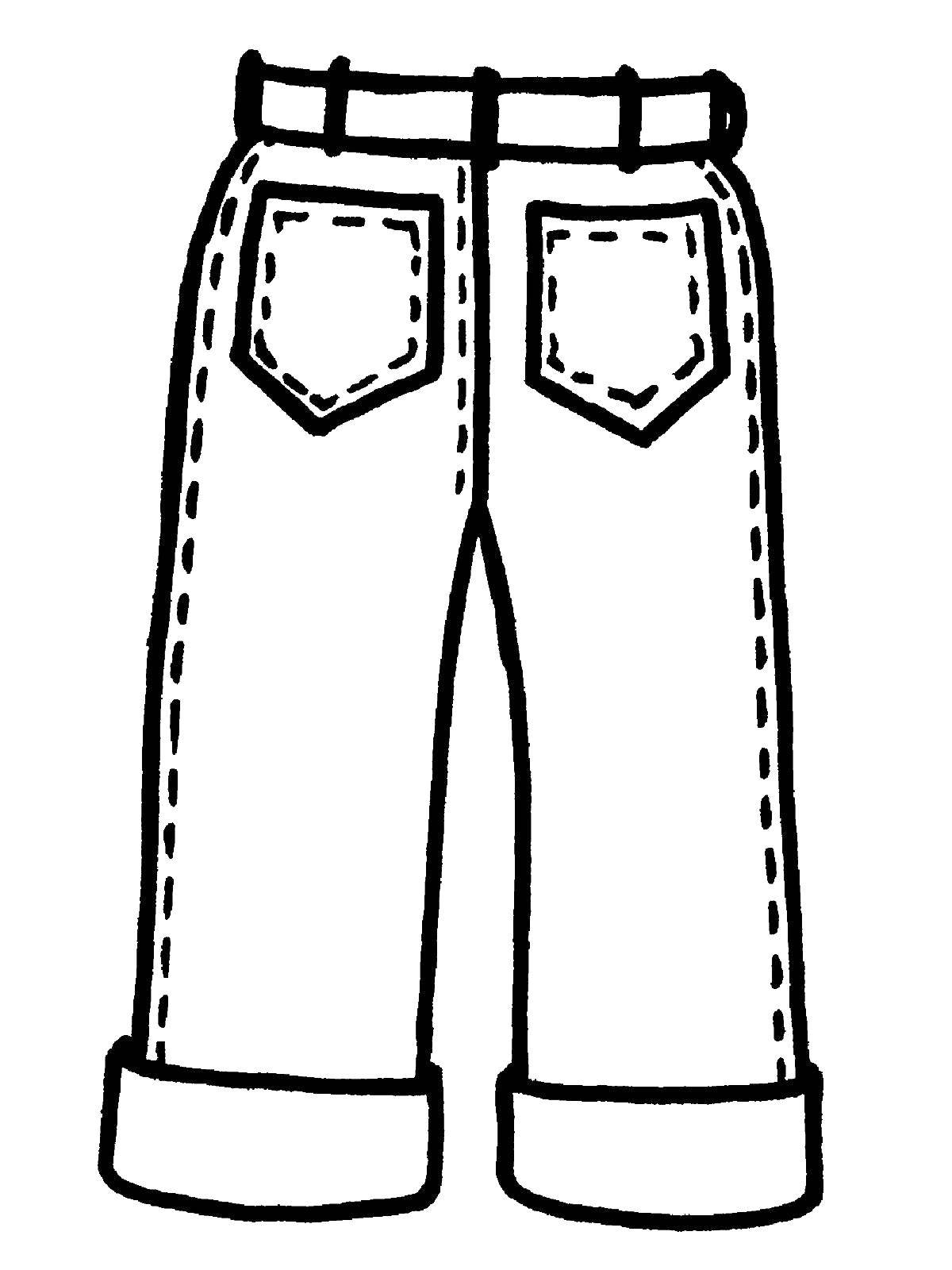 Online coloring pages coloring page pants clothing download print coloring page