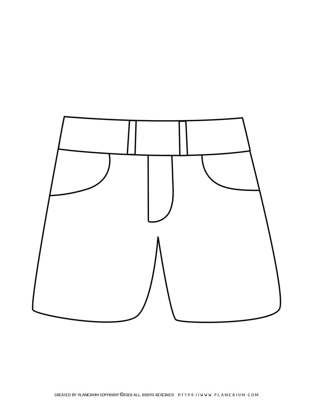 Short pants outline