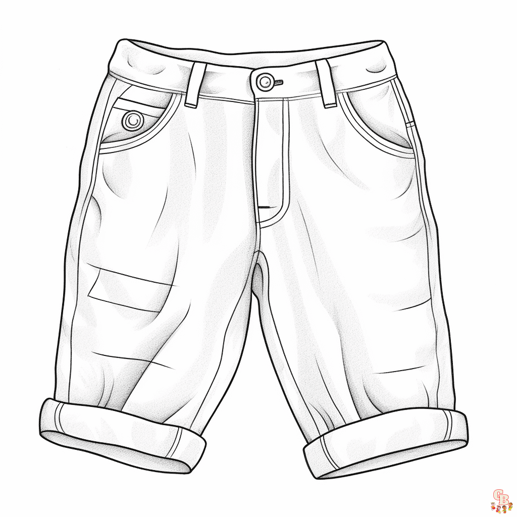 Printable pants coloring pages free for kids and adults