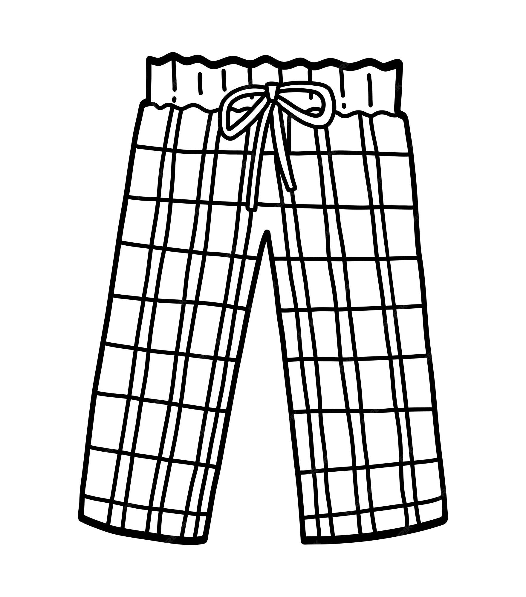 Premium vector coloring book for children pajama pants