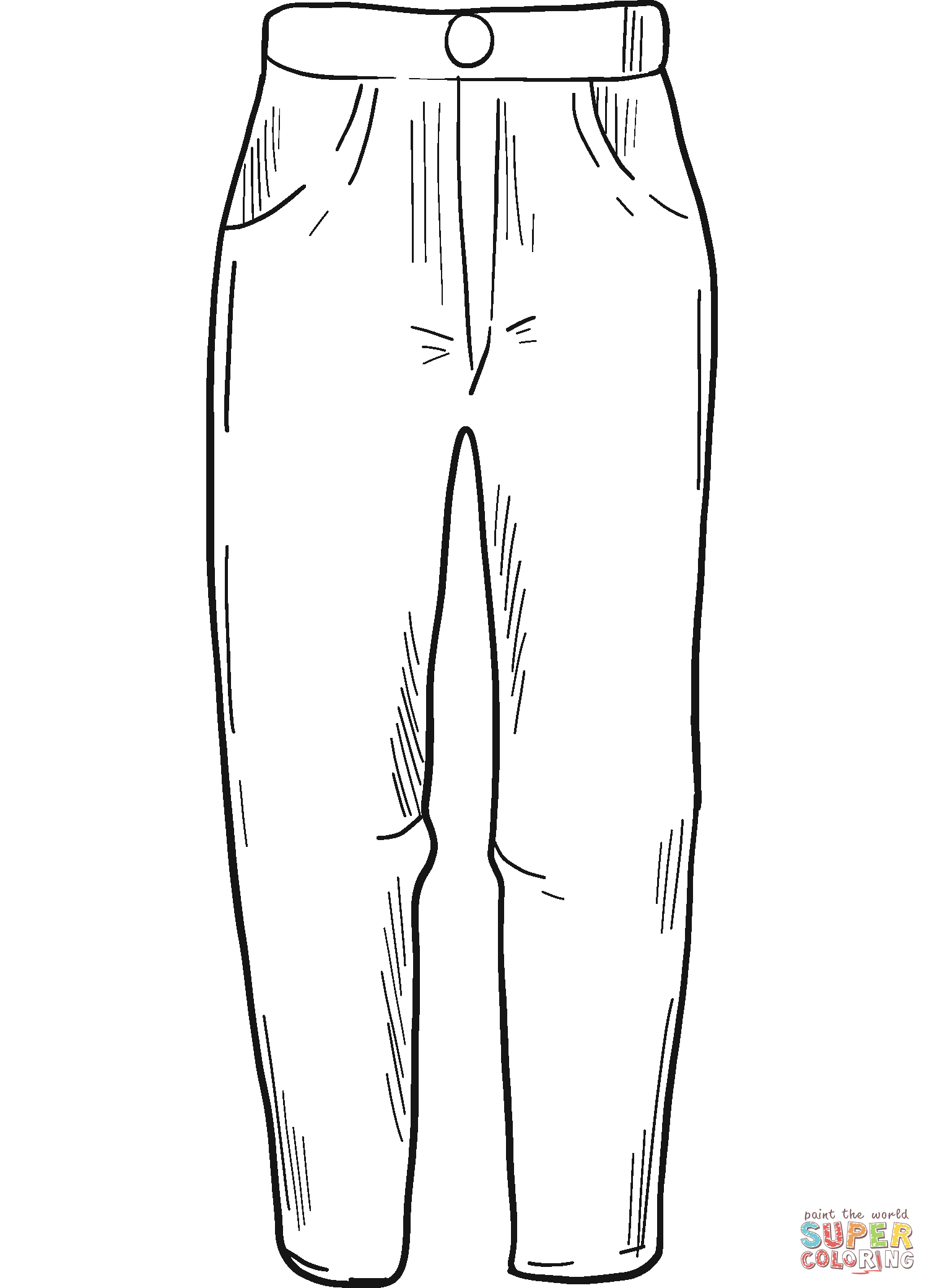 Pants coloring page free printable coloring pages