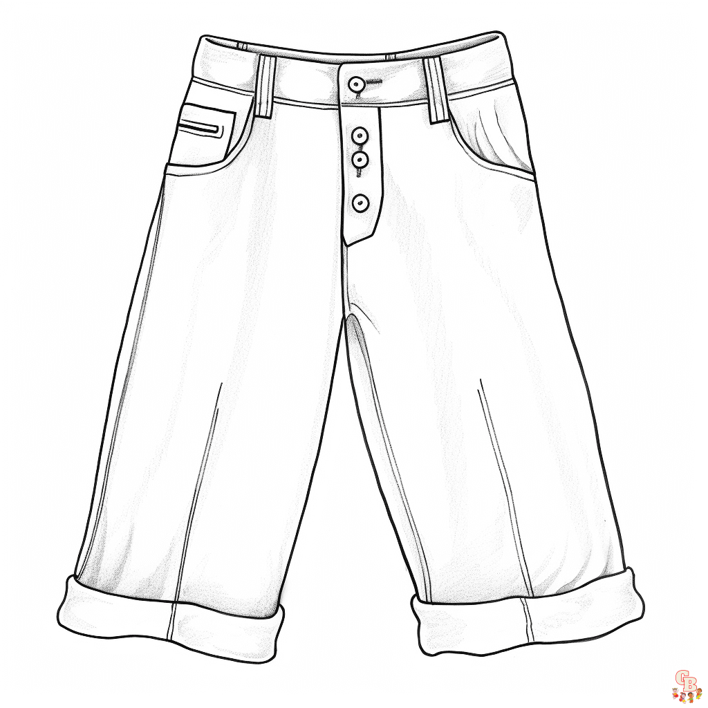 Printable pants coloring pages free for kids and adults