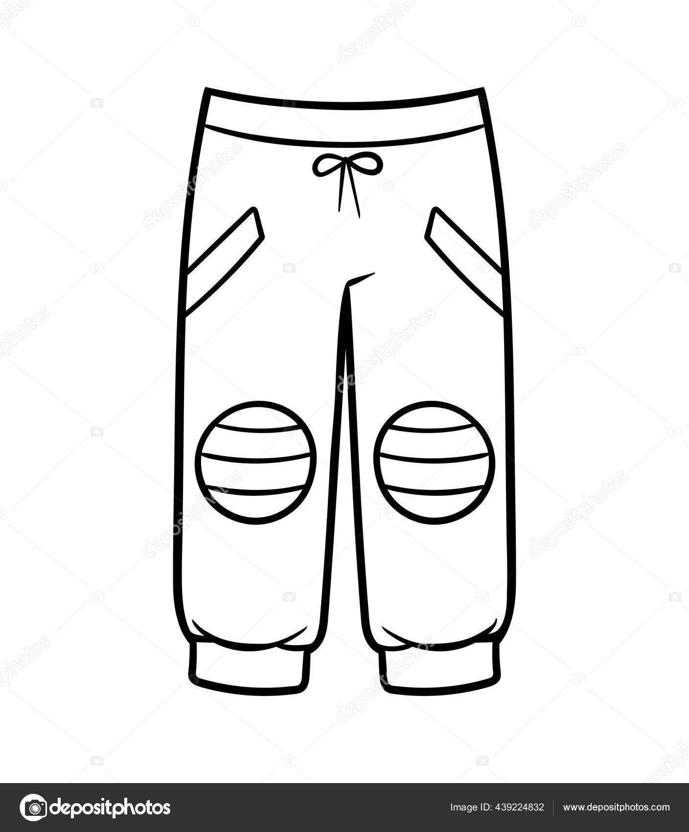 Coloring book children sport pants stock vector by ksenyasavva