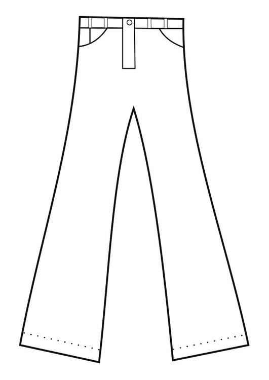 Coloring page trousers