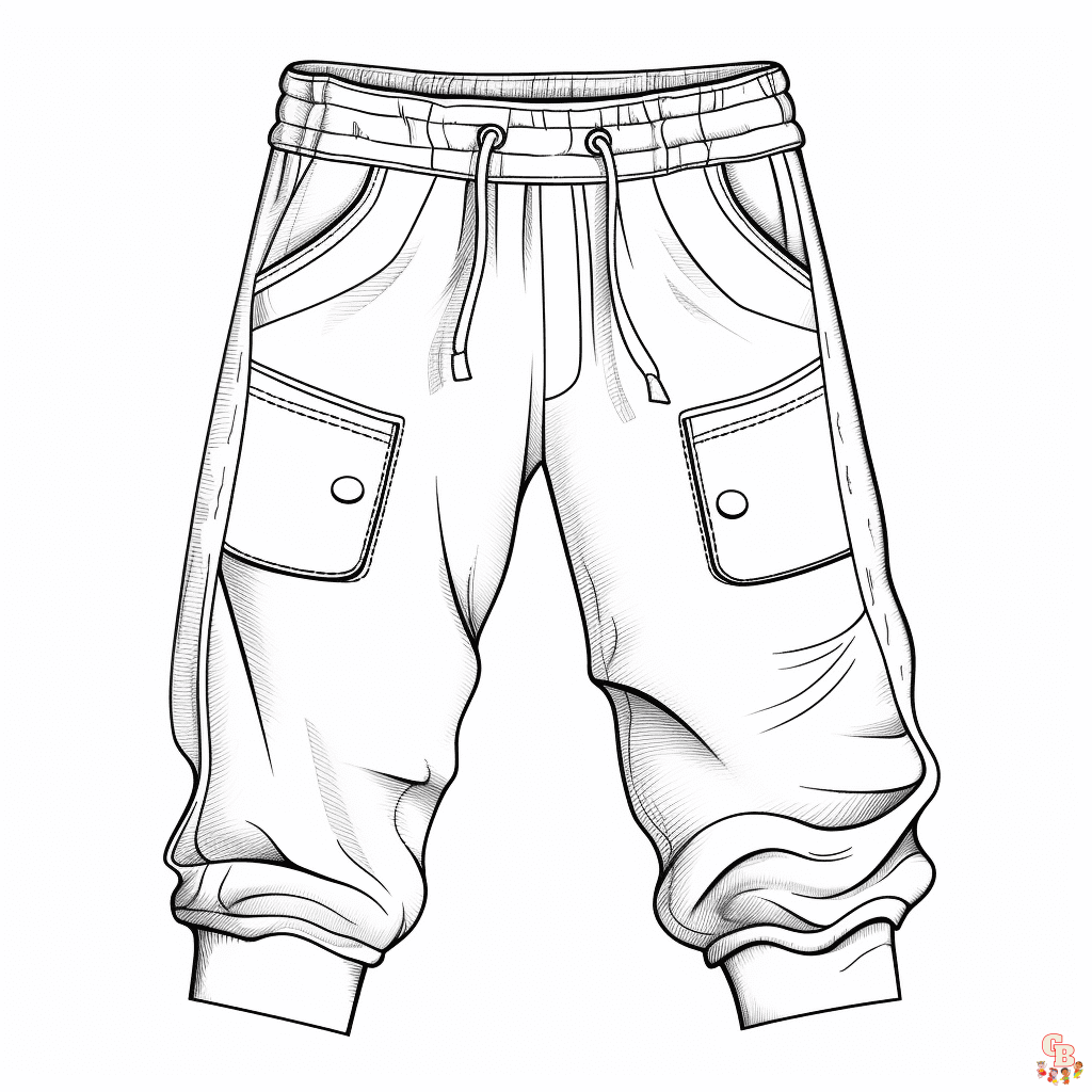 Printable pants coloring pages free for kids and adults