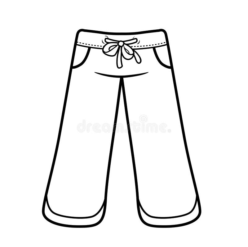 Pants coloring stock illustrations â pants coloring stock illustrations vectors clipart