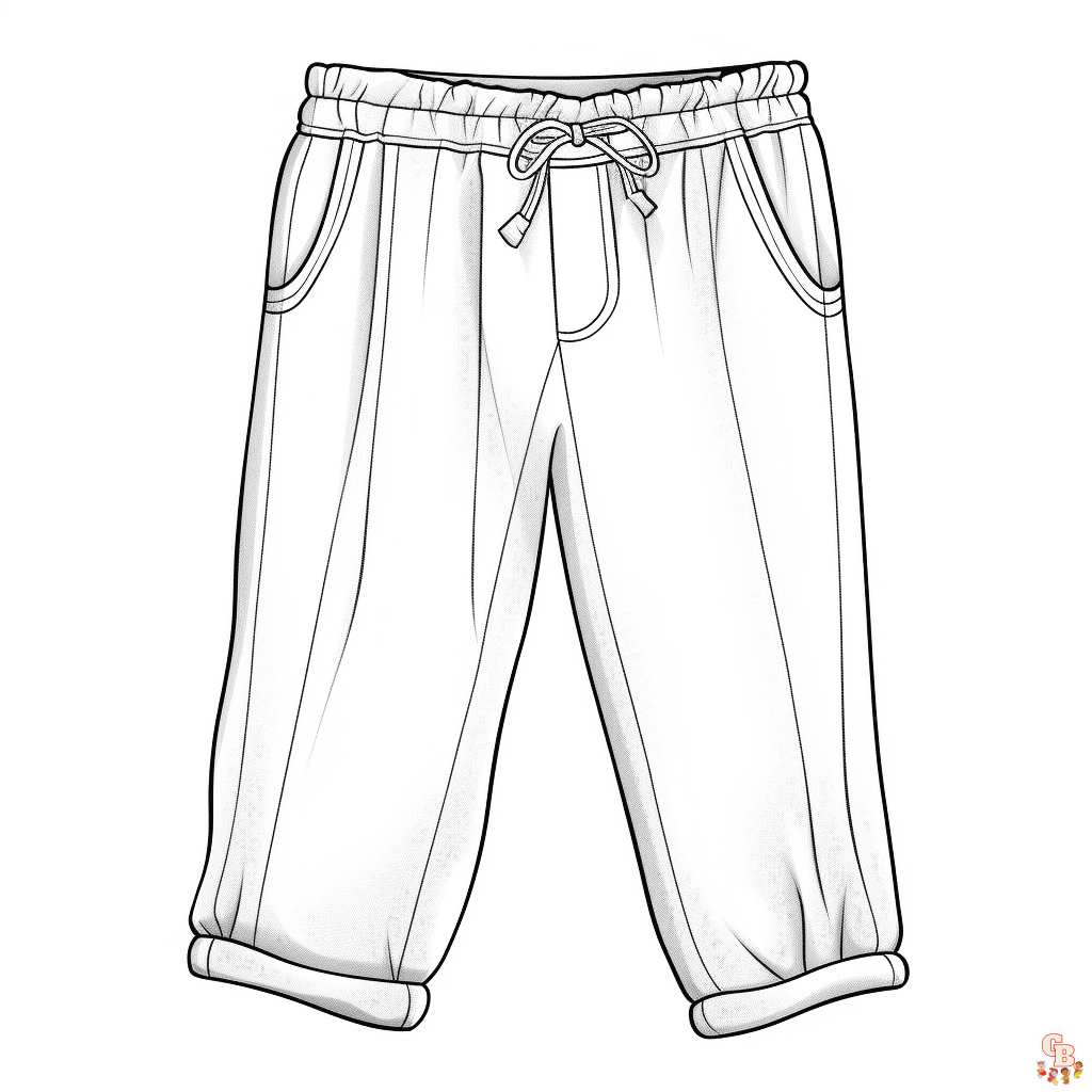 Printable pants coloring pages free for kids and adults