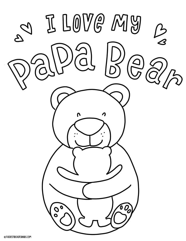 Fathers day coloring pages