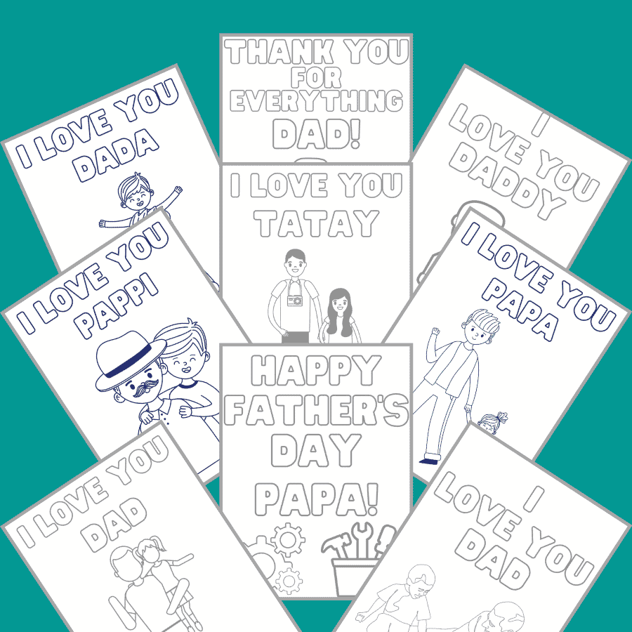 I love you dad coloring pages for fathers day