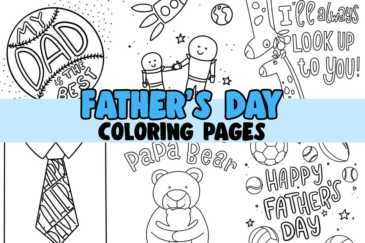 Fathers day coloring pages