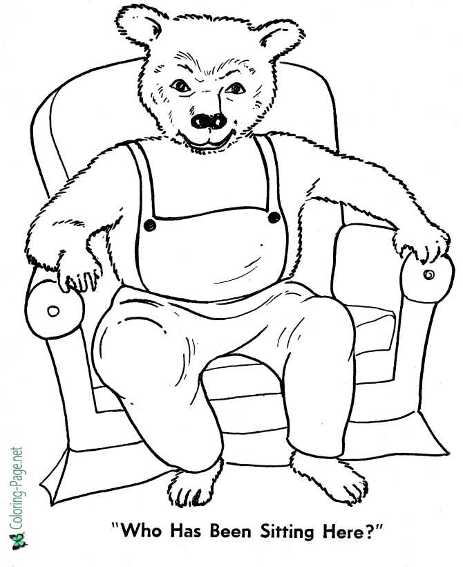 Papa bear coloring page