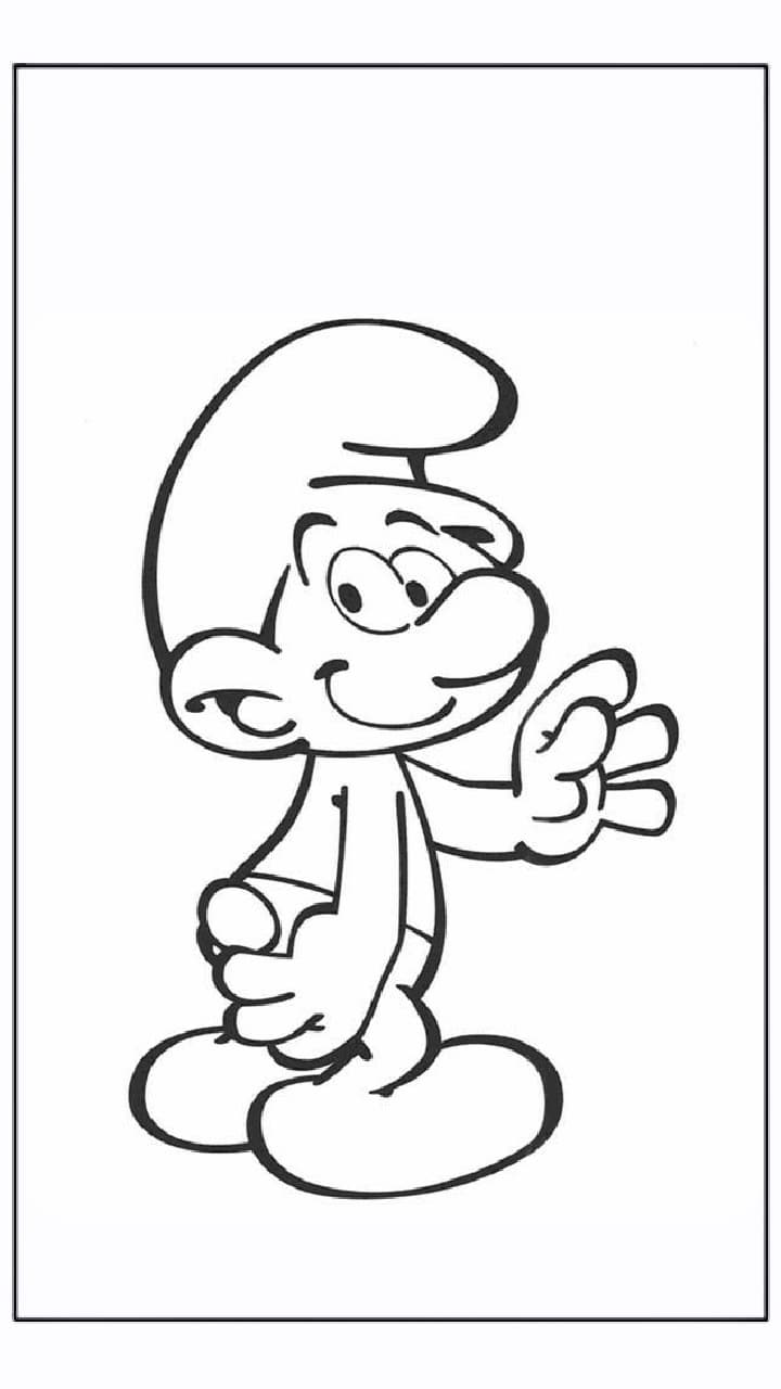 The smurfs colouring pages made by teachers