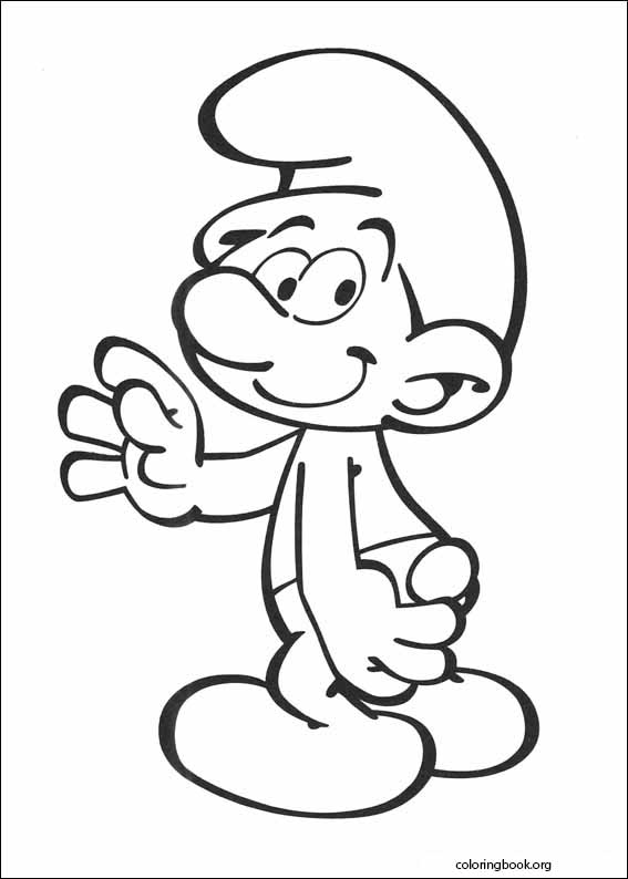 The smurfs coloring page