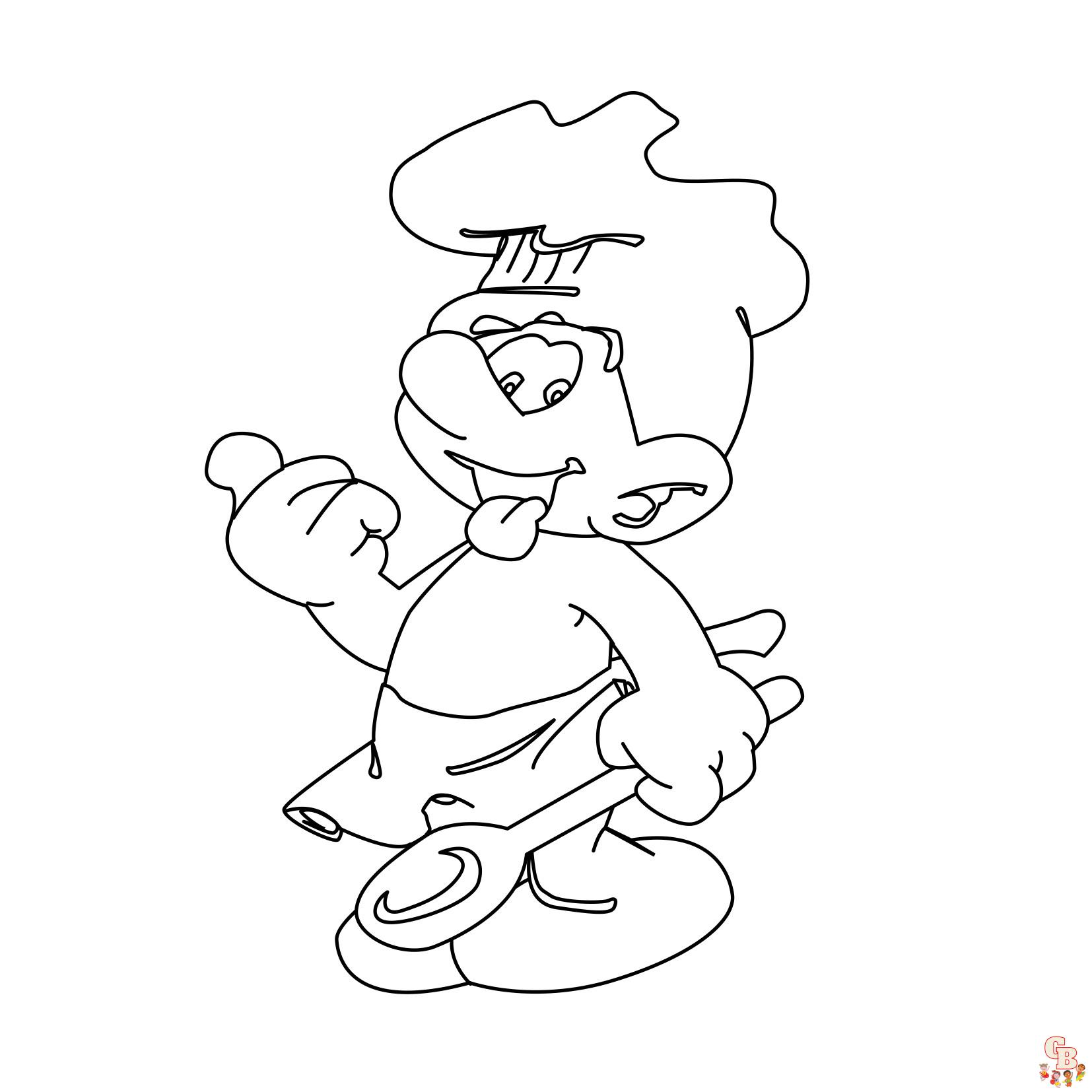 Enjoy hours of smurfs coloring pages