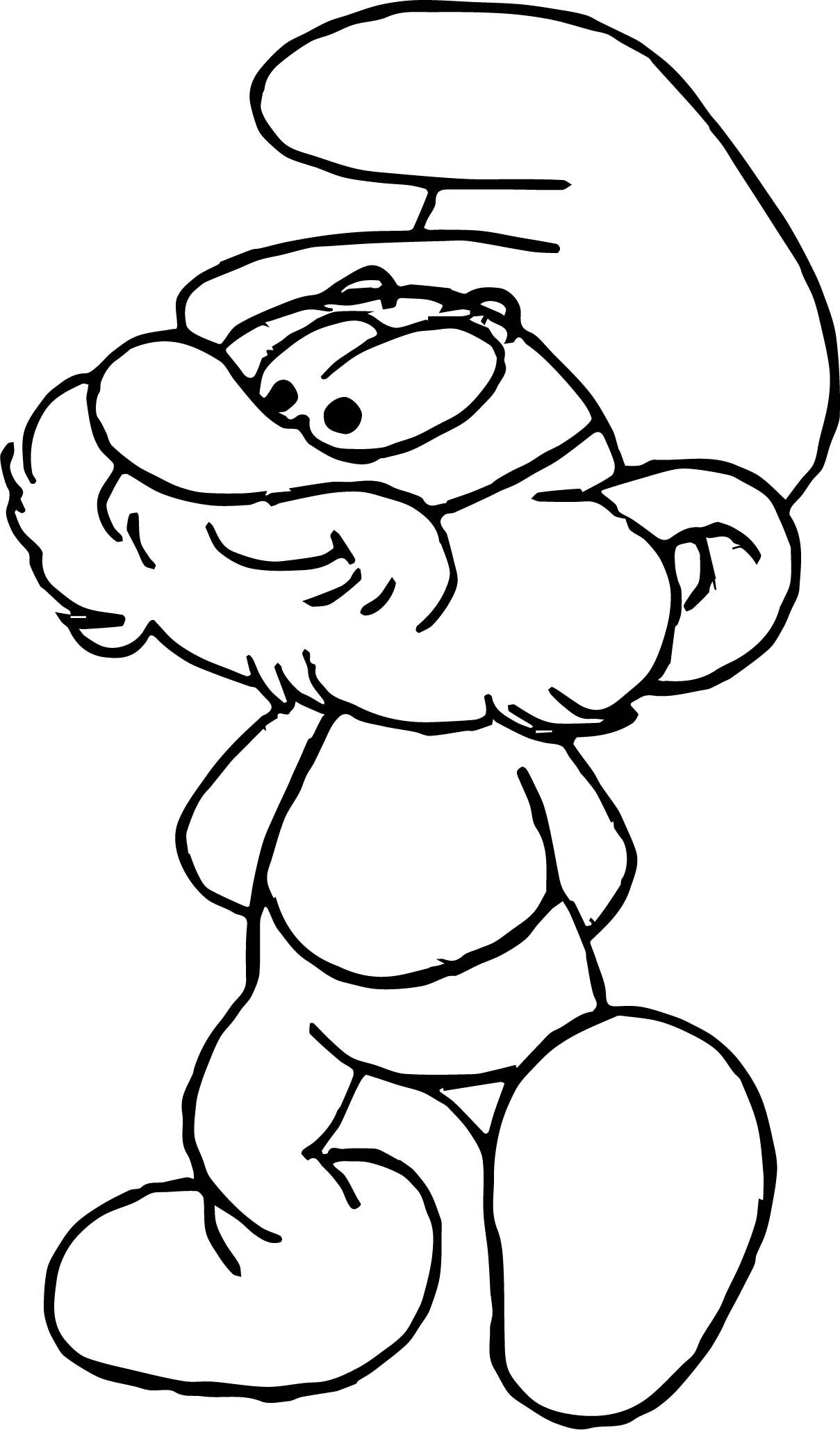 Papa smurf mod smurf coloring page