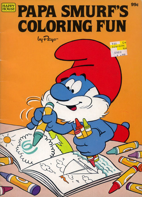 Smurfs papa smurfs coloring fun coloring books at retro reprints