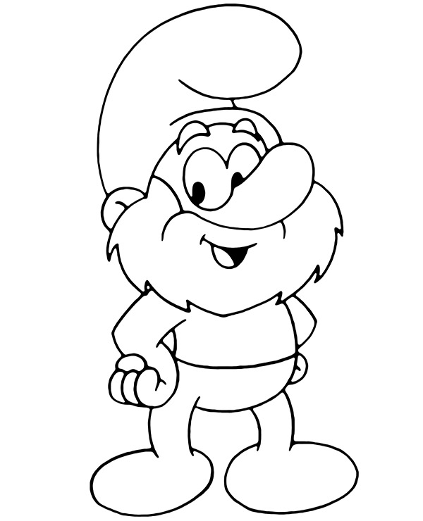 Papa smurf coloring sheet to print