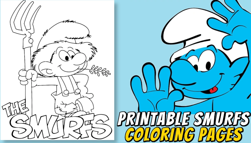 New free smurfs coloring pages