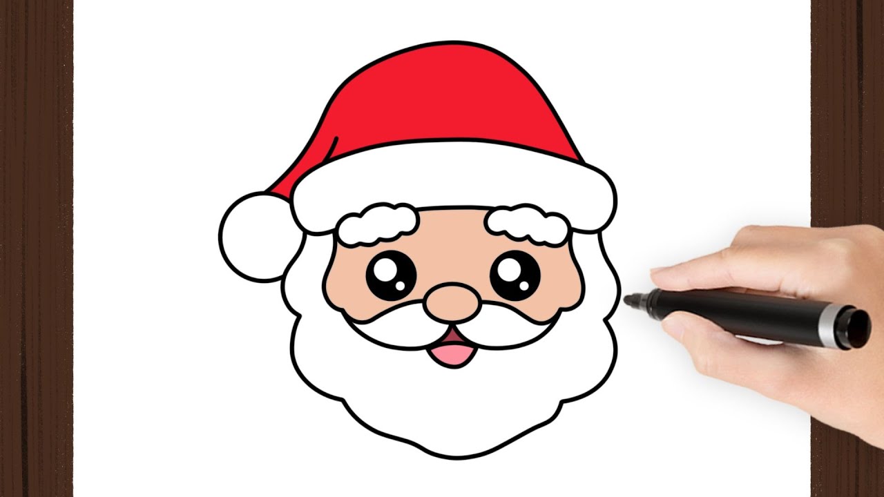 How to draw a santa claus kawaii i easy ii coo desenhar o papai noel kawaii i fãcil