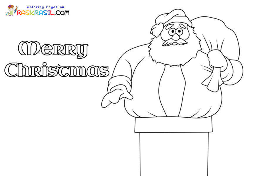 Desenhos de papai noel para colorir