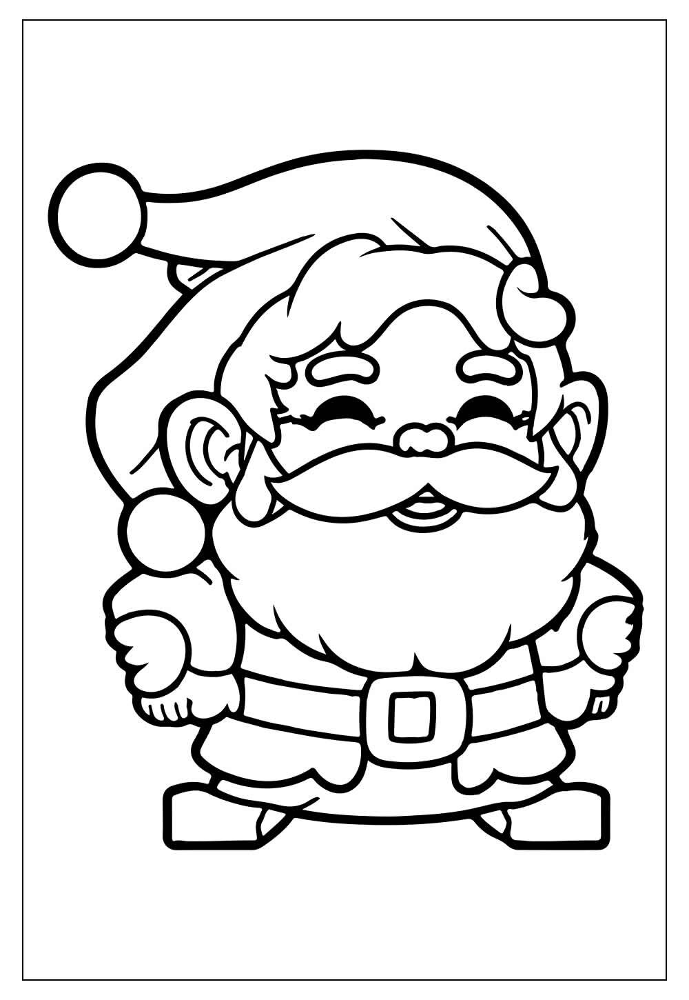 Desenhos do papai noel para colorir e pintar