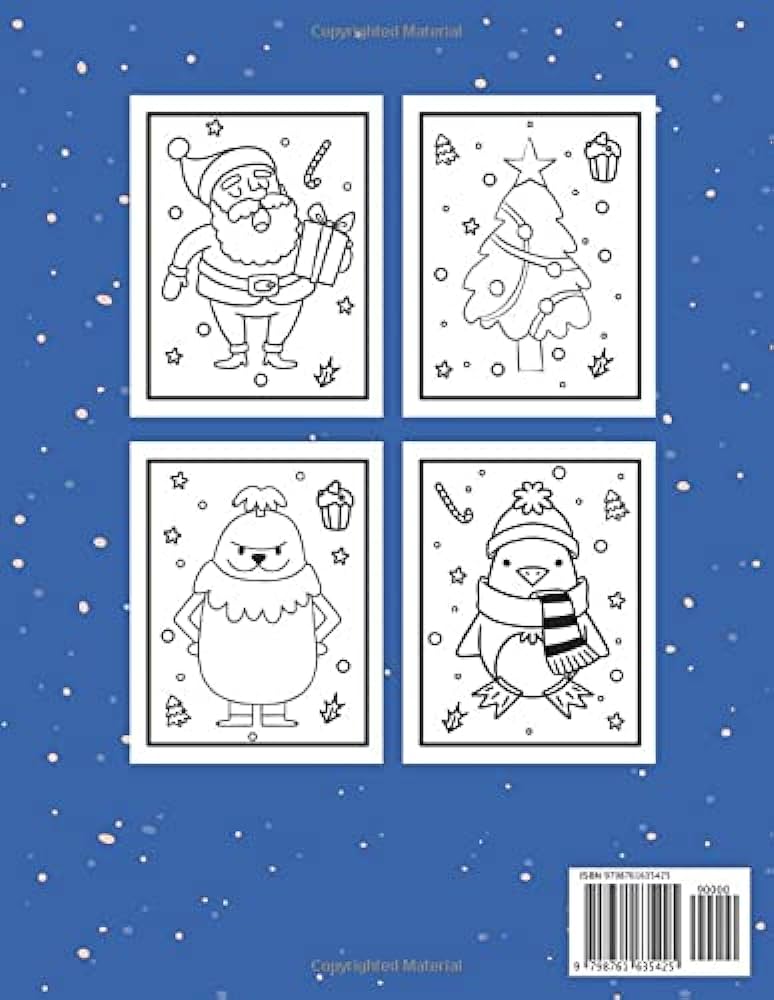 Livro de natal para colorir para crianãas idades pãginas de colorir bonitas e fãceis livro divertido de colorir papai noelbonecos de neveãrvoresrenas e muito mais portuguese edition oconnor nelly