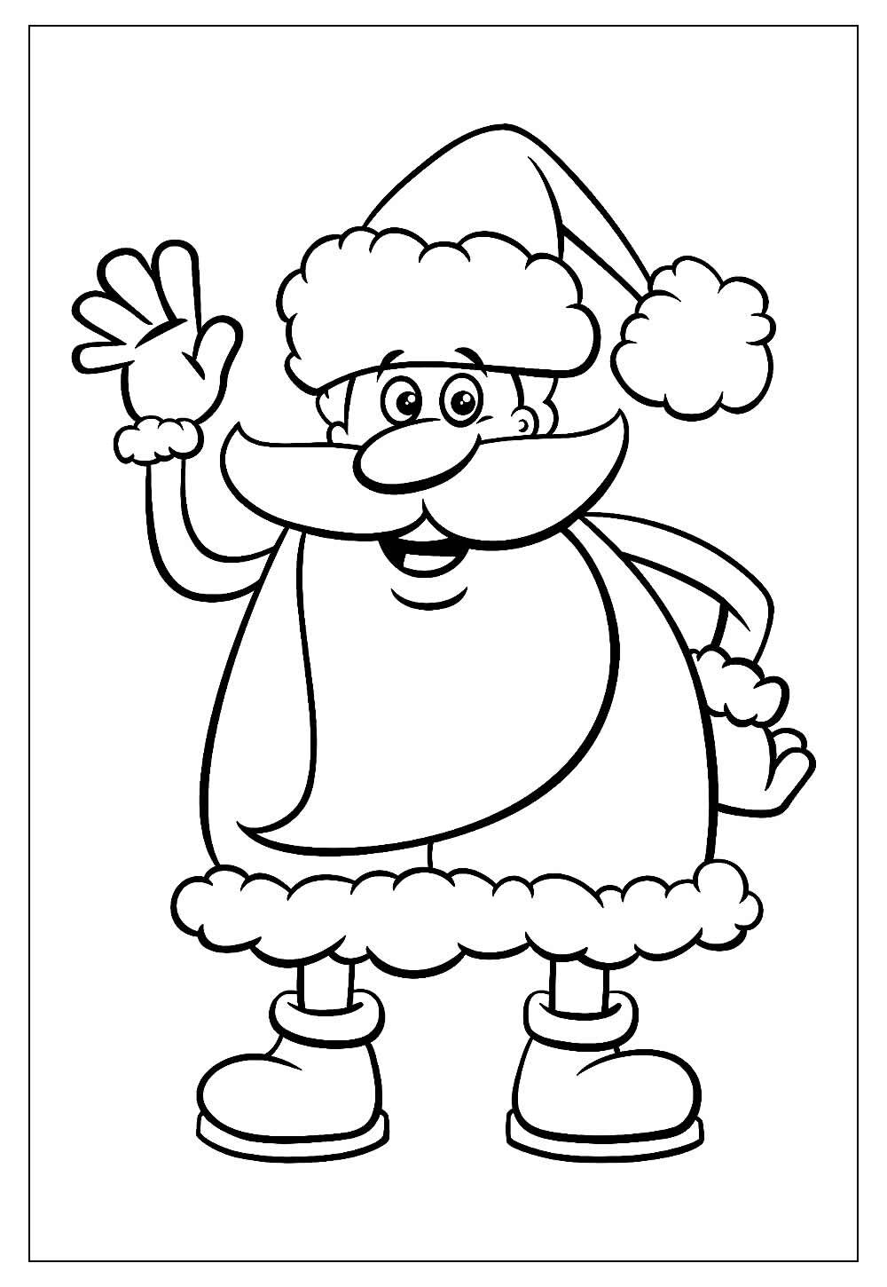 Desenhos do papai noel para colorir e pintar