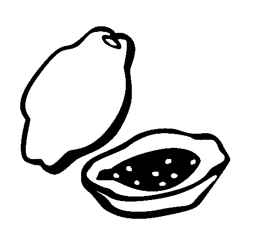 Papaya coloring page