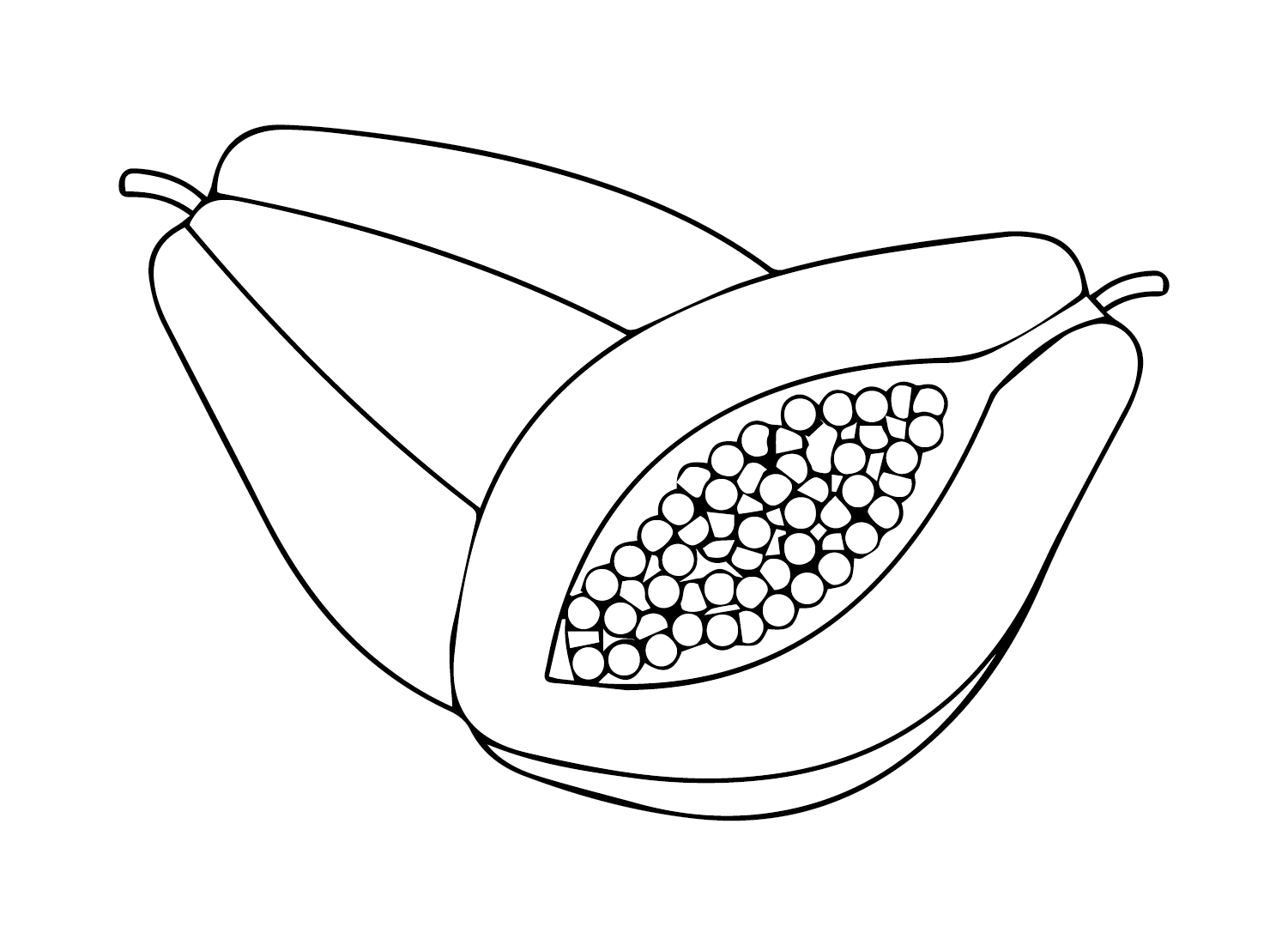 Papaya printable coloring pages