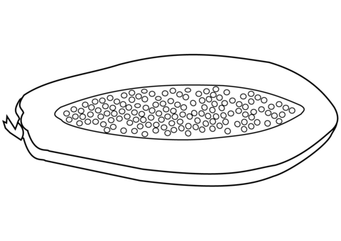 Papaya fruit coloring page free printable coloring pages