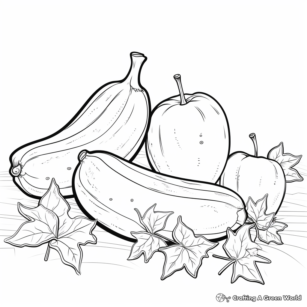 Fruit coloring pages