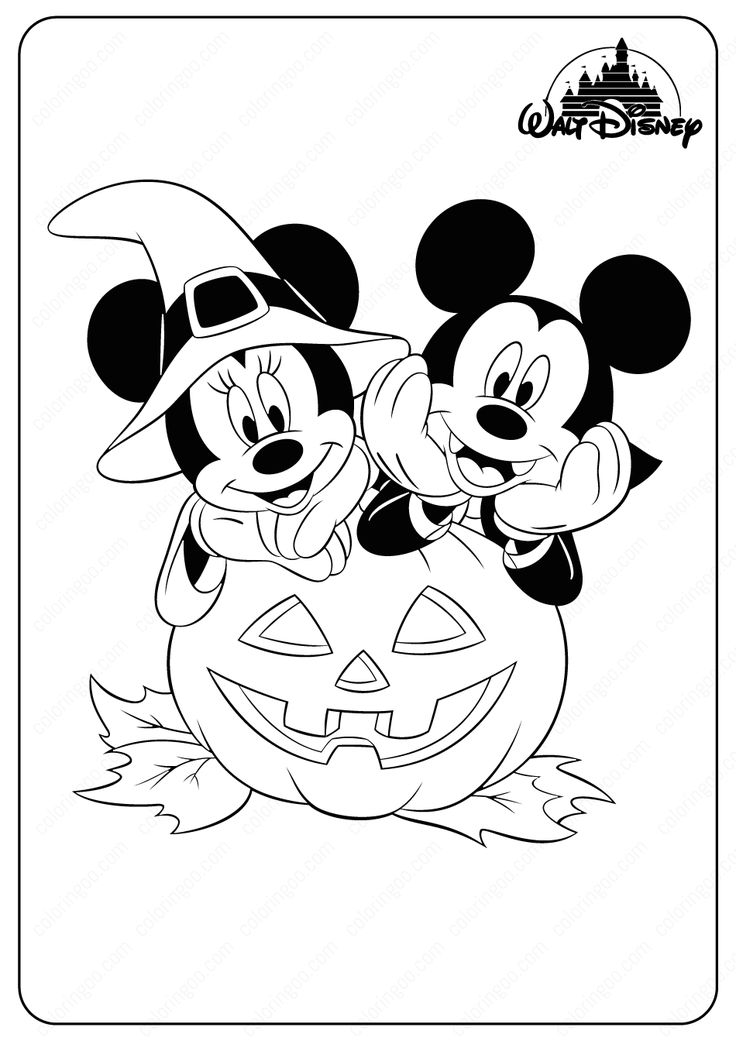 Disney minnie mickey mouse coloring pages mickey coloring pages free halloween coloring pages