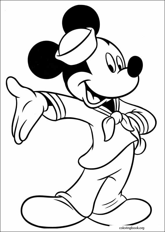 Mickey mouse coloring page