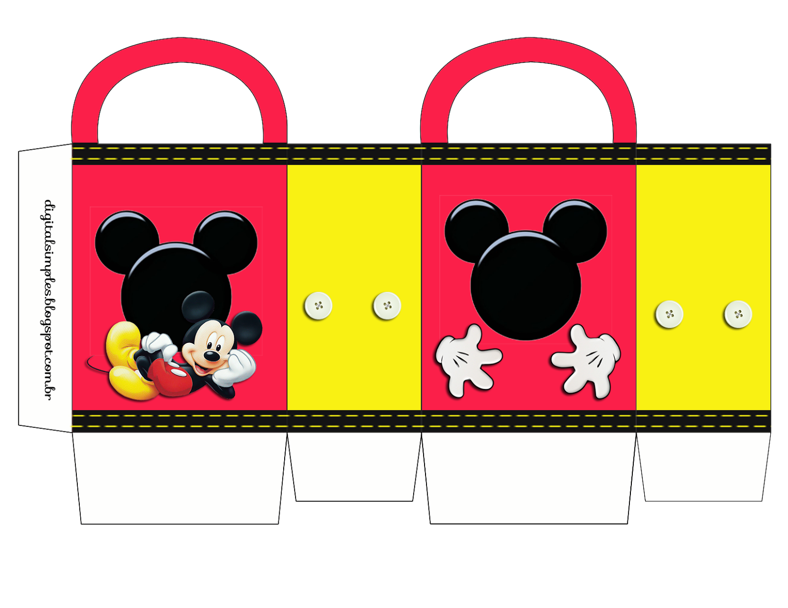 Mickey free printable candy paper bag