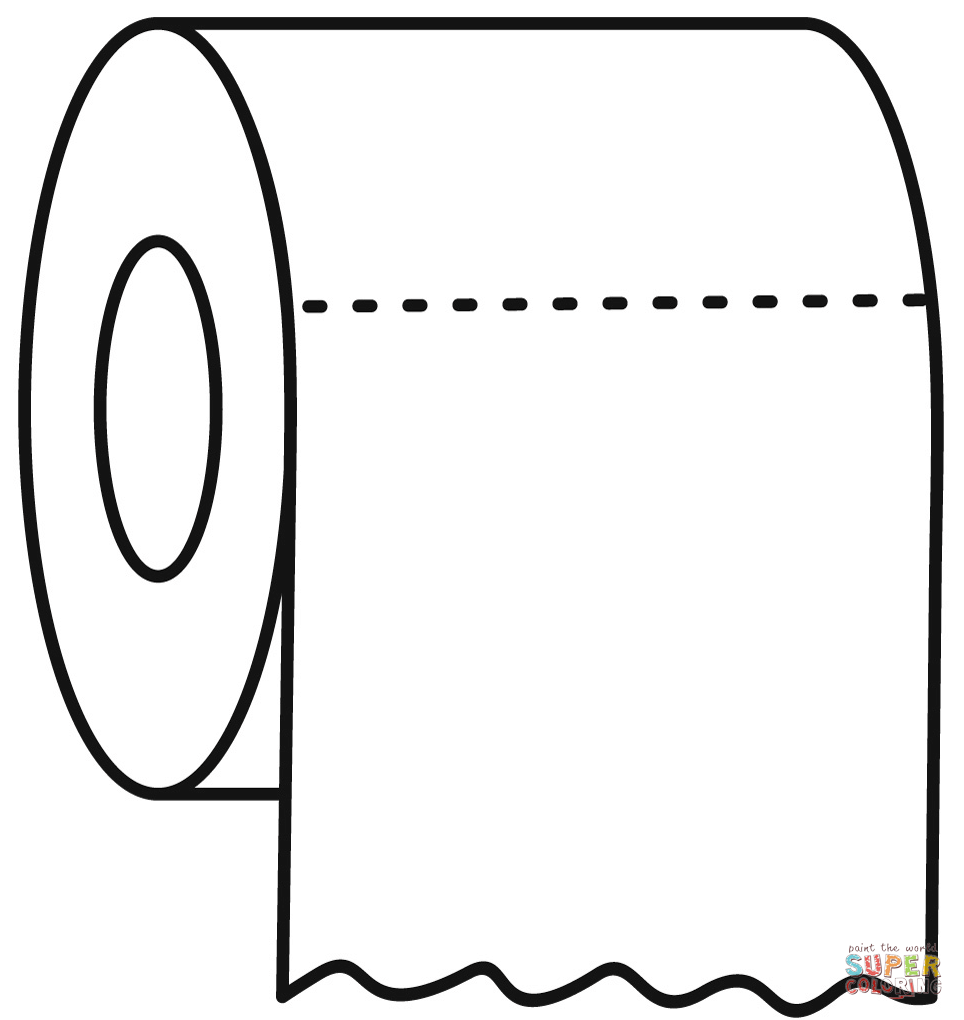 Toilet paper coloring page free printable coloring pages