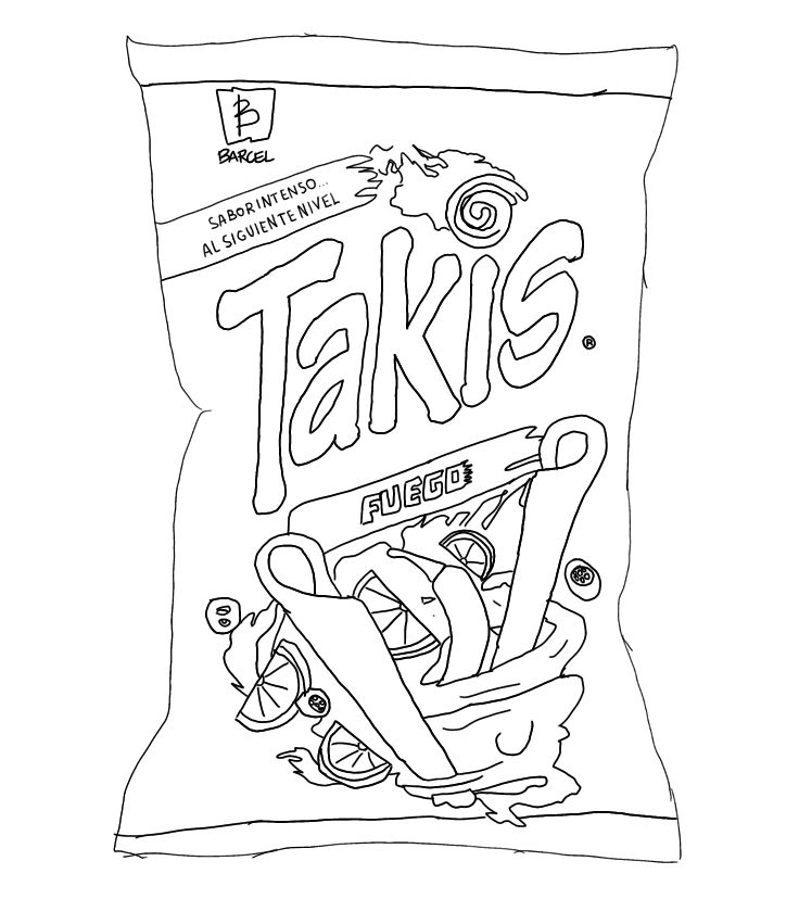 Takis paper squishy sketch