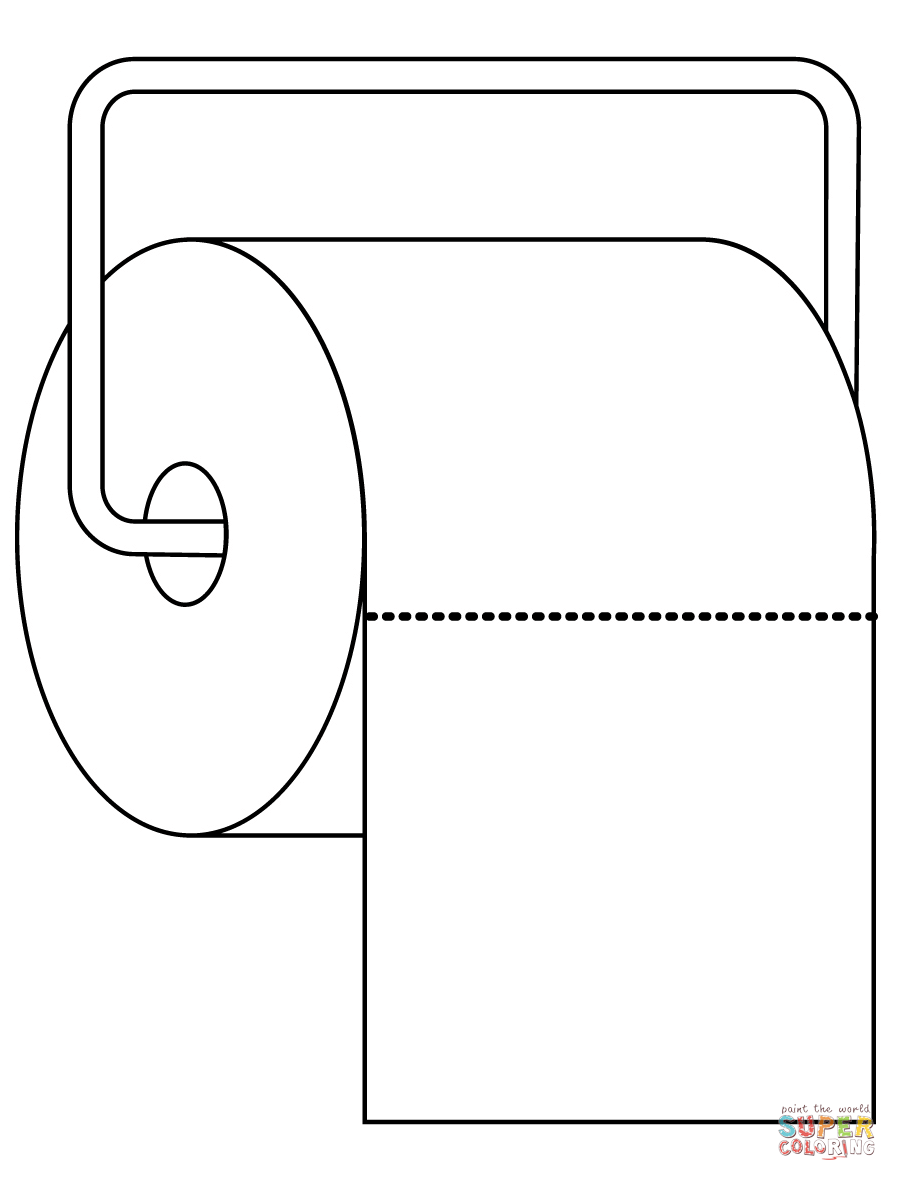 Toilet paper coloring page free printable coloring pages