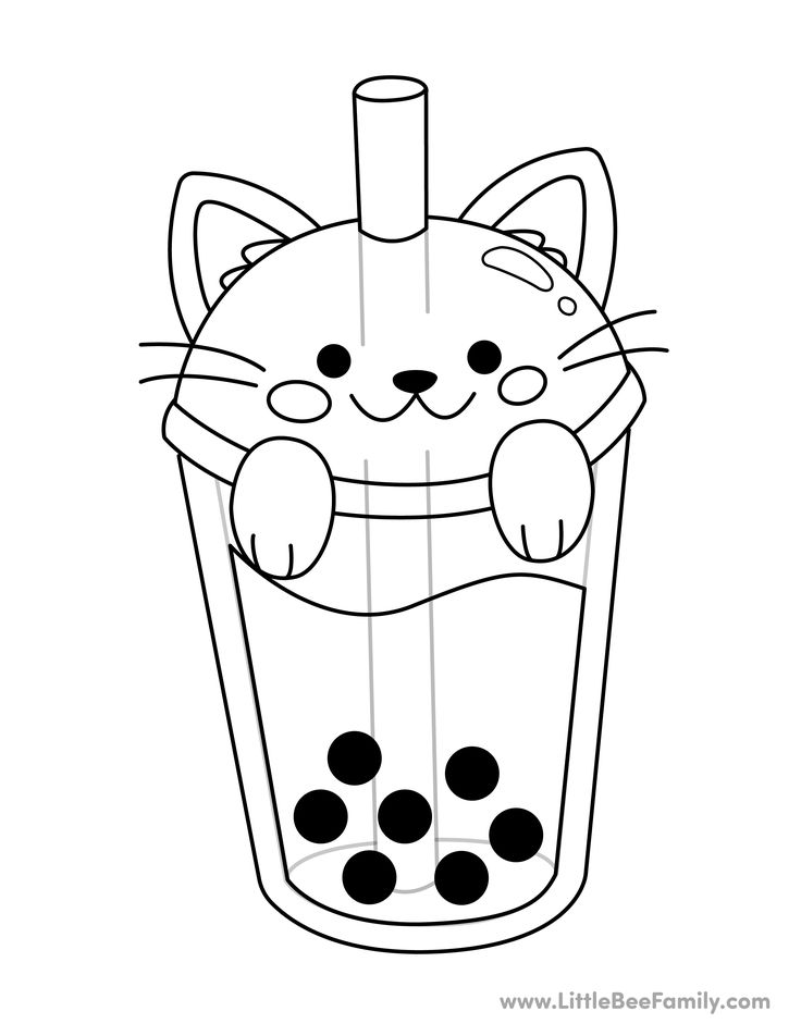 Boba cat coloring page cat coloring page cute coloring pag coloring pictur for kids