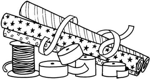 To wrap up the gifts coloring page free printable coloring pages