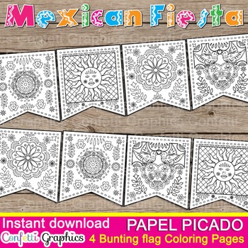 Dia de los muertos nov papel picado mexican fiesta banner cinco de mayo may free printable coloring sheets free printable coloring printable coloring sheets