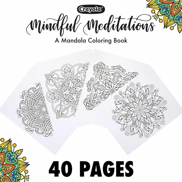 Crayola mandala coloring book adult ages pages