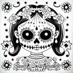 Day of the dead coloring pages