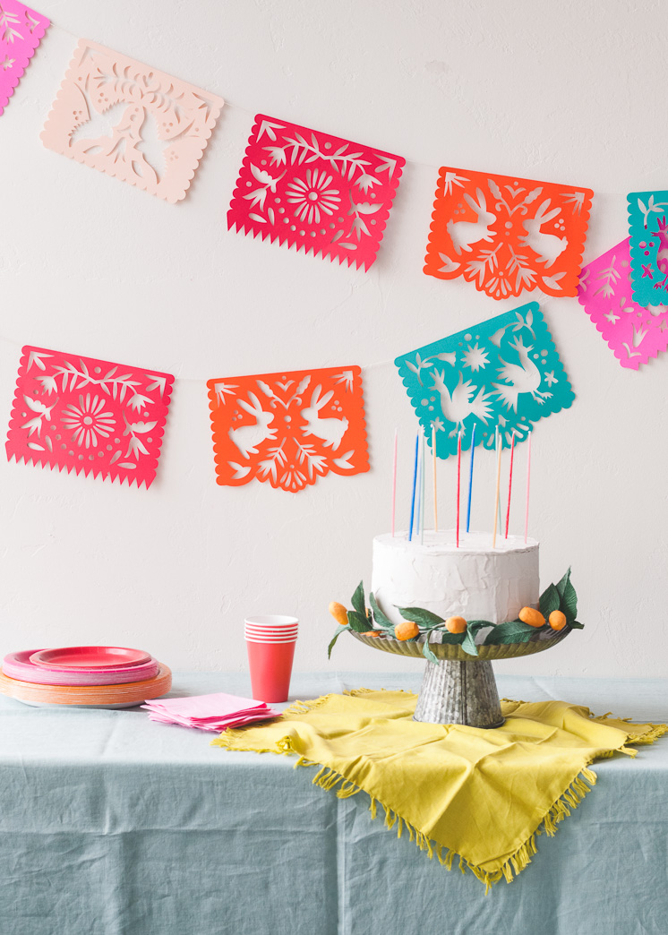 Printable papel picado streamers